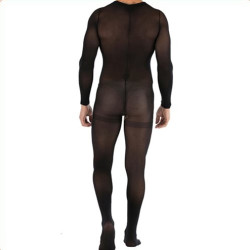MenSexyWear Combinaison ouverte HYPNOSE Noire